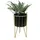 DanDiBo Ambiente Blumenhocker mit Topf 40 x 40 cm Gold Schwarz