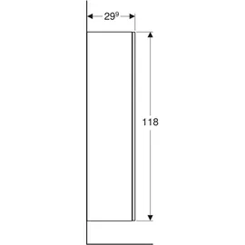 Geberit Smyle Square Mittelhochschrank 36 x 118 x 29,9 cm Nussbaum Melamin Holzstruktur
