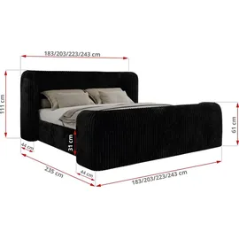 MKS Emora Classic DUO 180 x 200 cm Schwarz