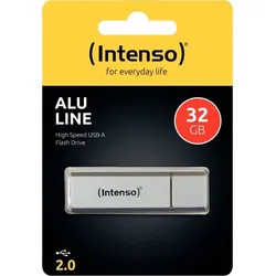 Intenso Speicherstick Alu Line, Hi-Speed USB 2.0, silber, Kapazität 32 GB