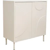 [en.casa] Sideboard Holea mit 2 Türen 75x70x34 cm Beige