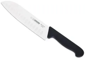 Giesser Santoku Kochmesser, mit Kullenschliff, Ideal zum Schneiden und Trennen von Obst und Gemüsen, 1 Stück, Klingenlänge: 18 cm