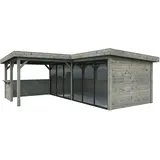 Palmako Carport/Pavillon Connect Lenna 24,9 m2 Set 422 Slide grau tauchgrundiert