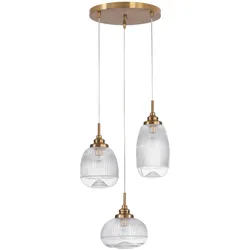 Nova Luce 9731214 Mond E14 Pendelleuchte Gold, Transparent