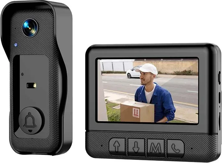 Rexsun X6 Smart Doorbell – Kompakte Türklingel aus Aluminiumlegierung, Echtzeit-Video, Lange Akkulaufzeit, Einfache Installation, Sprachaufnahme & MP3-Wiedergabe, Kompatibel mit Windows, iOS & Linux