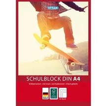 Stylex Schulblock, Lineatur 28, DIN A4, 50 Blatt, gelocht, kariert