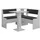 Vicco Eckbankgruppe Roman, Weiß, 60 x 60 cm,