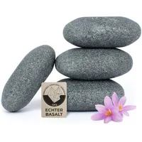 Hot Stone Massagestein Klein aus zertifiziert echtem Basalt für viel Wärme (4 Stück) – zur Ergänzung deines Hot Stone Massage Sets