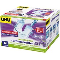 UHU Luftentfeuchter 53175 Magnet-Tabs Lavendel, Nachfüllpack Feuchtigkeitsmagnet und Ambiance 2x450g