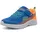 SKECHERS Boys Sneaker, Royal Textile Synthetic Orange Trim, 32