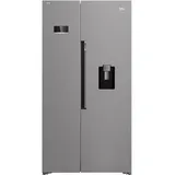 Beko GN163241DXBN, Freistehend, Amerikanische Tür, Edelstahl, LCD, An Tür, R600a - Silber