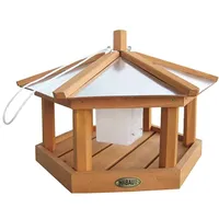 HABAU Vogelhaus Kohlmeiste aus Holz - Futterhaus zum Aufhängen,