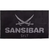 Sansibar Badematte Grau 60 x 100 cm