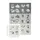 Relaxdays Relaxdays, Puzzlematte Tiere Anthrazit,Weiß,Grau