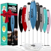 PowerLix Milchaufschäumer Stab ohne Ständer - Elektrischer Milchschäumer 15-20s, 19000 U/min - Batteriebetriebener Milk Frother für Kaffee, Latte, Cappuccino, heiße & kalte Schokolade