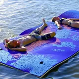 Costway - 270x180cm Wasserhaengematte, Wasserliege 300kg Tragkraft, Schwimmmatte Schwimmfloss, Schwimmender Teppich, Schwimmende Wasser Bett
