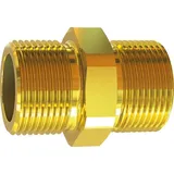 Riegler Doppelgewindenippel, M5 a., G 1/4 a., SW 17, Messing