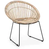 Bizzotto Sessel Cayes aus Rattan, Natur beige