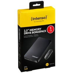 Intenso extern Festplatte Memory Drive 2,5 Zoll 1TB USB 3.0 + USB Stick 32GB externe HDD-Festplatte