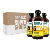 Hohes C Super Shots Energie (3 x 330ml) – Orange, Cranberry, Guarana Chili – vegan, ohne Zuckerzusatz & Konservierungsstoffe