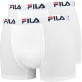 Fila Herren 2er Pack - Baumwolle, einfarbig weiß S
