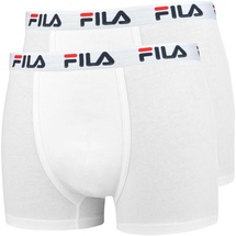 Fila Herren 2er Pack - Baumwolle, einfarbig weiß S