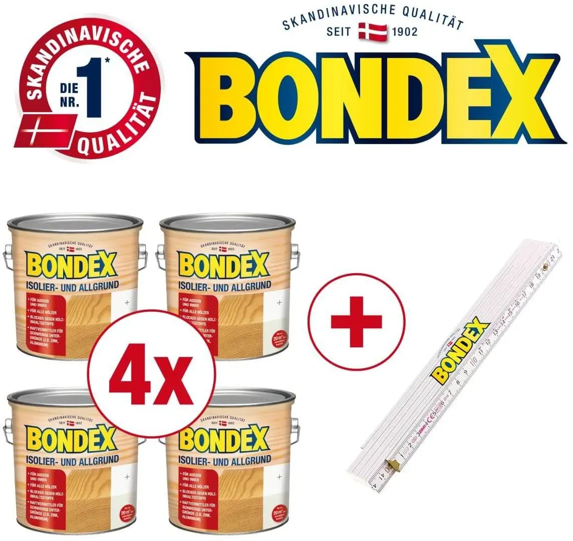 BONDEX Isolier- und Allgrund BigPack, Sperr- und Haftgrund, 5 - 20 l, weiß