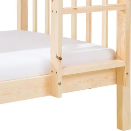 Beliani Hochbett Revin 90 x 200 cm Kiefer hellbraun