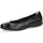 CAPRICE Damen, Ballerinas aus Leder mit Lack, Schwarz 39 EU