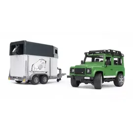 Bruder 02592 - Land Rover Defender mit Pferdeanhänger 1:16