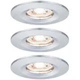 Paulmann Nova Mini Coin LED Einbauleuchte Chrom Set,