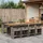 vidaXL Garten-Essgruppe 9-tlg. Grau