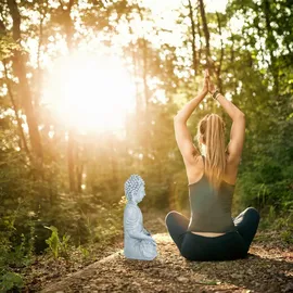 Relaxdays Buddha Figur sitzend, 40 cm anthrazit