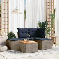 vidaXL Gartensofa-Set 5-tlg. grau