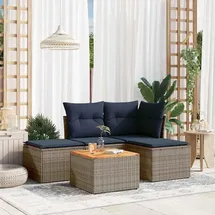 vidaXL Gartensofa-Set 5-tlg. grau