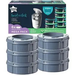 Windeleimer TommeeTippee Nachfüllkassette Windeltwister 6er 6 Kassetten pro Karton, für 150-170 Windeln je Kassette