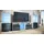 Vladon WOHNWAND Granada Schwarz Hochglanz