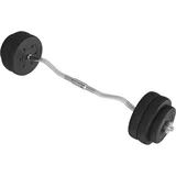 Yaheetech 30 kg SZ Curlset Langhantel-Set, SZ-Stange mit 6 Scheiben, Hantel-Set für Krafttraining, Curl-Stange mit Gewichten, Hantelstangenset SZ-Hantelset Curlset