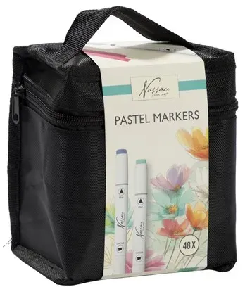 Pastel Round Dual Markers - 48 pcs