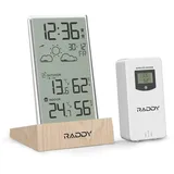 V5 Wetterstation Funk mit Außensensor Thermometer-Hygrometer für drinnen und ...