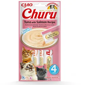 INABA Churu Katzenleckerli mit Thunfisch und Lachs 4 x 14 g