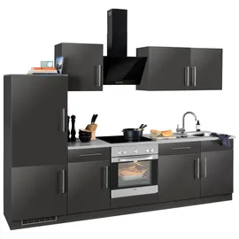 WIHO KÜCHEN Küchenzeile Cali 280 cm grau