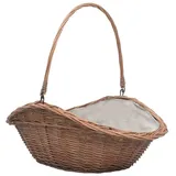 vidaXL Holzkorb mit Tragegriff 60 x 44 x 55 cm Natur Weide