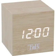 T'nB Digitaler Würfel-Wecker Holz