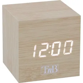 T'nB Digitaler Würfel-Wecker Holz