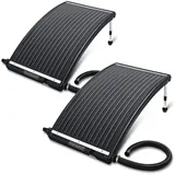 monzana Sonnenkollektor 112x55x14cm 10000 L/h Höhenverstellbar 32/38mm Anschluss UV-Beständig Erweiterbar Poolheizung Solar Heizung Warmwasser