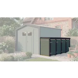 Weka Mülltonnenbox Killarney 300 x 92 x 127 cm grau/grün