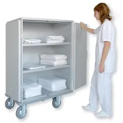 Waschewagen fur saubere Wasche im Krankenhaus h410_26