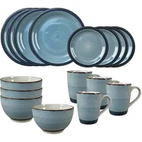 NTK-Collection Antonia Geschirrset 16-tlg. blau
