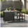 casa.pro Outdoorset Bolognano Standregal Schrank und Servierwagen Schwarz, matt casa.pro